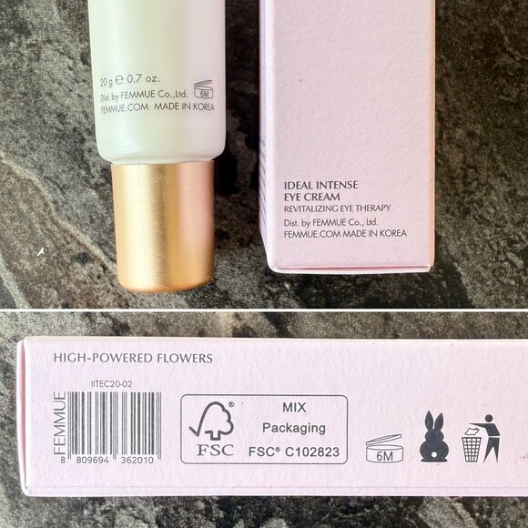 Femmue Ideal Intense Eye Cream Full Size 20g Revitalizing Eye Therapy Hydrate - Picture 2 of 8